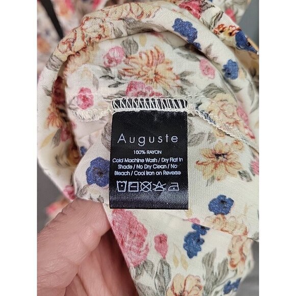 NWT Auguste The Label Boho Bell Sleeve Wrap Ruffle Mini Dress Sz 10, BEAUTIFUL! - Picture 10 of 12